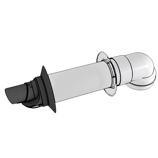 21" Condensing Horizontal Vent Termination, 2x4 Concentric Kit